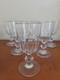 Lot De 6 Verres Cristal Baccarat, Saint Louis Modèle Caton, H 12 Cm Vin Cuit