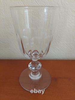 Lot De 6 Verres Cristal Baccarat, Saint Louis Modèle Caton, H 12 cm Vin Cuit