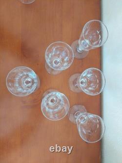 Lot De 6 Verres Cristal Baccarat, Saint Louis Modèle Caton, H 12 cm Vin Cuit