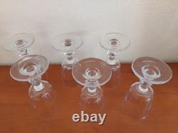 Lot De 6 Verres Cristal Baccarat, Saint Louis Modèle Caton, H 12 cm Vin Cuit