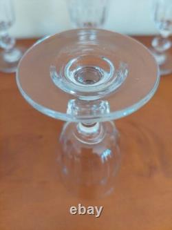 Lot De 6 Verres Cristal Baccarat, Saint Louis Modèle Caton, H 12 cm Vin Cuit