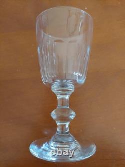 Lot De 6 Verres Cristal Baccarat, Saint Louis Modèle Caton, H 12 cm Vin Cuit
