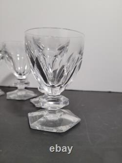 Lot De 6 verres cristal signé Saint Louis style Baccarat Harcourt H 10.2 cm