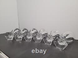 Lot De 6 verres cristal signé Saint Louis style Baccarat Harcourt H 10.2 cm
