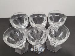 Lot De 6 verres cristal signé Saint Louis style Baccarat Harcourt H 10.2 cm