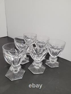 Lot De 6 verres cristal signé Saint Louis style Baccarat Harcourt H 10.2 cm