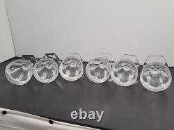 Lot De 6 verres cristal signé Saint Louis style Baccarat Harcourt H 10.2 cm