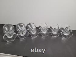 Lot De 6 verres cristal signé Saint Louis style Baccarat Harcourt H 10.2 cm