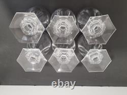 Lot De 6 verres cristal signé Saint Louis style Baccarat Harcourt H 10.2 cm