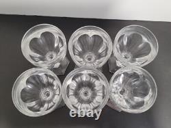 Lot De 6 verres cristal signé Saint Louis style Baccarat Harcourt H 10.2 cm