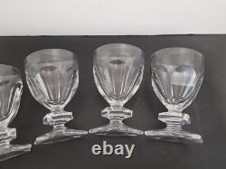 Lot De 6 verres cristal signé Saint Louis style Baccarat Harcourt H 10.2 cm
