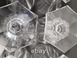 Lot De 6 verres cristal signé Saint Louis style Baccarat Harcourt H 10.2 cm