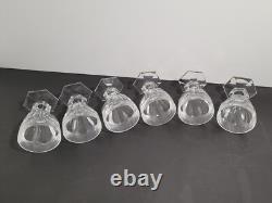 Lot De 6 verres cristal signé Saint Louis style Baccarat Harcourt H 10.2 cm