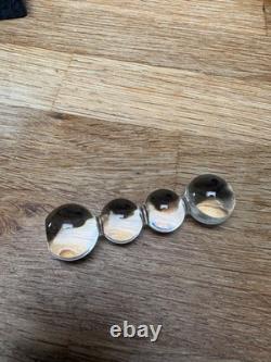 Lot Six Porte Couverts Cristal Saint Louis Bubbles