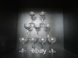 Lot de 10 verres à eau cristal taillé Saint Louis