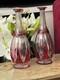Lot De 2 Carafes Cristal Saint Louis Rouges Tr&egrave;s Bon &eacute;tat Ann&eacute;es 30