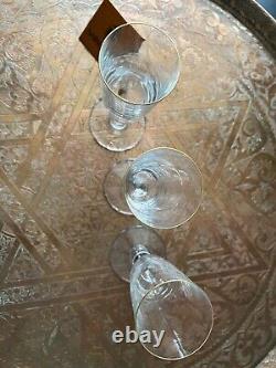 Lot de 3 flûtes à champagne Cristal Saint Louis Manet filet or
