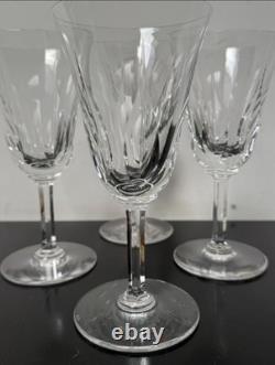 Lot de 4 Verres à Vin Cristal Saint Louis Cerdagne Signés 18 cm