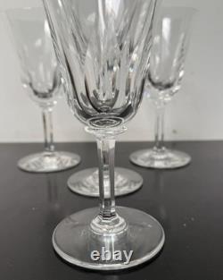 Lot de 4 Verres à Vin Cristal Saint Louis Cerdagne Signés 18 cm