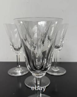 Lot de 4 Verres à Vin Cristal Saint Louis Cerdagne Signés 18 cm