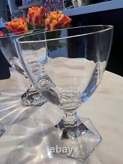 Lot de 4 verres à eau Cristal Saint Louis modèle Saint Cloud signés