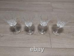 Lot de 4 verres à eau en cristal de SAINT-LOUIS Modèle MASSENET Signés
