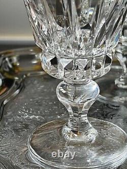 Lot de 4 verres à vin rouge Cristal Saint-Louis modèle Guernesey signés TBE