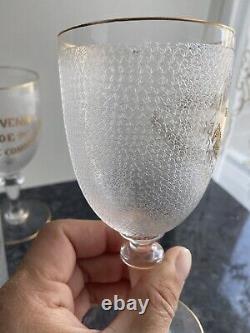 Lot de 4 verres en cristal givre baccarat st louis premier communion