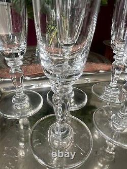 Lot de 5 flûtes à champagne Cristal Saint Louis signées très bon état
