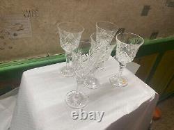 Lot de 5 verre a vin en cristal taille main non signer st louis ou autres
