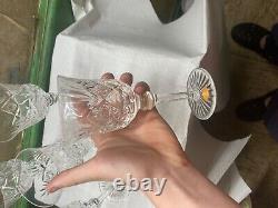Lot de 5 verre a vin en cristal taille main non signer st louis ou autres
