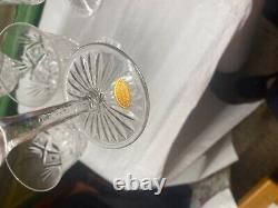 Lot de 5 verre a vin en cristal taille main non signer st louis ou autres