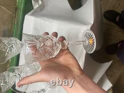 Lot de 5 verre a vin en cristal taille main non signer st louis ou autres