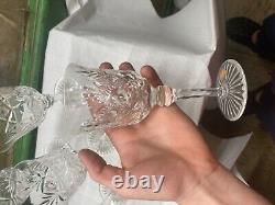 Lot de 5 verre a vin en cristal taille main non signer st louis ou autres