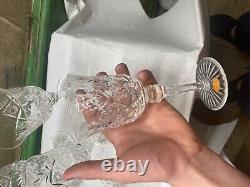 Lot de 5 verre a vin en cristal taille main non signer st louis ou autres