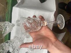 Lot de 5 verre a vin en cristal taille main non signer st louis ou autres