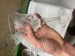 Lot de 5 verre a vin en cristal taille main non signer st louis ou autres