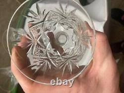 Lot de 5 verre a vin en cristal taille main non signer st louis ou autres