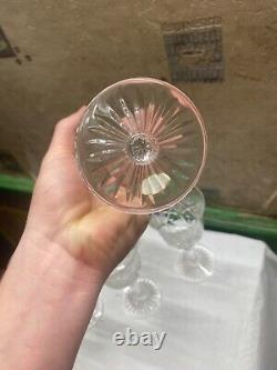 Lot de 5 verre a vin en cristal taille main non signer st louis ou autres