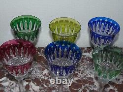 Lot de 6 VERRES à VIN ROEMER en Cristal de SAINT LOUIS MODÈLE Tommy A RESTAURER