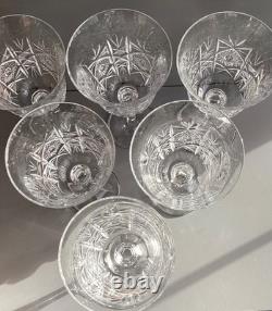 Lot de 6 Verres à eau en Cristal Taillé Saint Louis, Baccarat Haut 18,3 cm