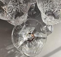 Lot de 6 Verres à eau en Cristal Taillé Saint Louis, Baccarat Haut 18,3 cm