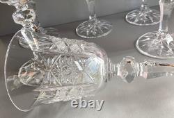 Lot de 6 Verres à vin en Cristal Taillé Saint Louis, Baccarat Haut 17 cm