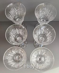 Lot de 6 Verres à vin en Cristal Taillé Saint Louis, Baccarat Haut 17 cm