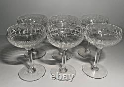 Lot de 6 coupes à champagne en cristal taillé -Art déco Baccarat Saint-Louis