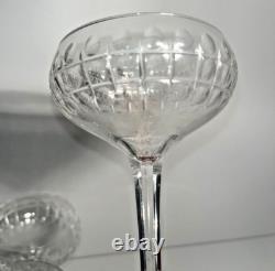 Lot de 6 coupes à champagne en cristal taillé -Art déco Baccarat Saint-Louis