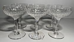 Lot de 6 coupes à champagne en cristal taillé -Art déco Baccarat Saint-Louis