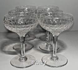 Lot de 6 coupes à champagne en cristal taillé -Art déco Baccarat Saint-Louis