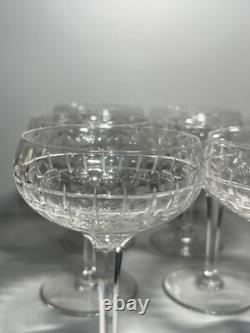 Lot de 6 coupes à champagne en cristal taillé -Art déco Baccarat Saint-Louis