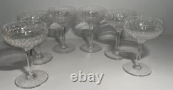 Lot de 6 coupes à champagne en cristal taillé -Art déco Baccarat Saint-Louis